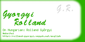 gyorgyi rolland business card